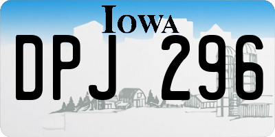 IA license plate DPJ296