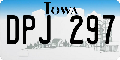 IA license plate DPJ297