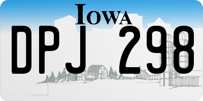 IA license plate DPJ298