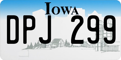 IA license plate DPJ299