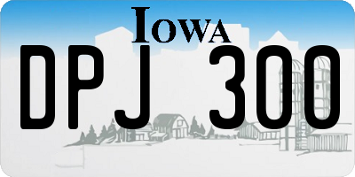 IA license plate DPJ300