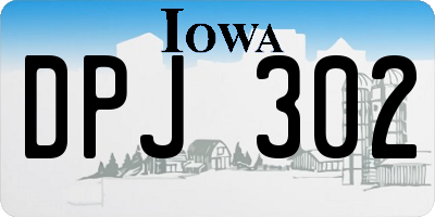 IA license plate DPJ302