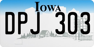 IA license plate DPJ303