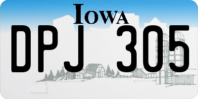 IA license plate DPJ305