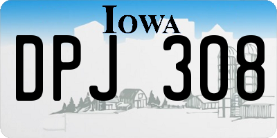IA license plate DPJ308