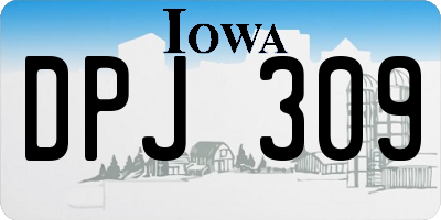 IA license plate DPJ309
