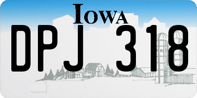 IA license plate DPJ318