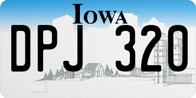 IA license plate DPJ320