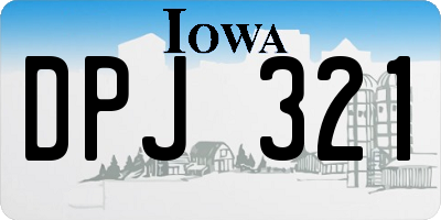 IA license plate DPJ321