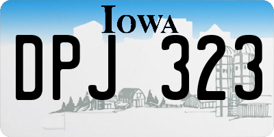 IA license plate DPJ323