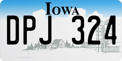 IA license plate DPJ324