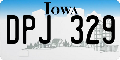 IA license plate DPJ329