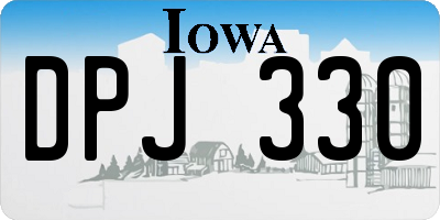IA license plate DPJ330