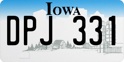 IA license plate DPJ331