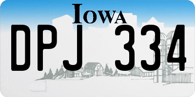 IA license plate DPJ334