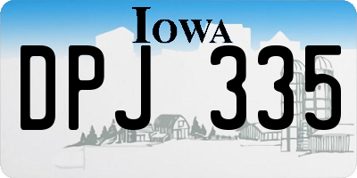 IA license plate DPJ335