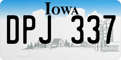 IA license plate DPJ337