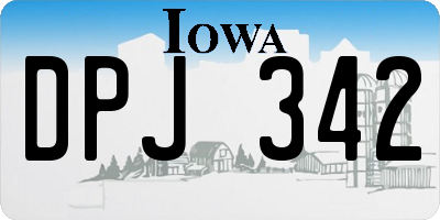 IA license plate DPJ342