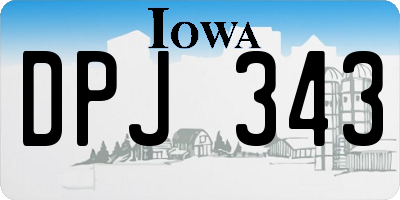 IA license plate DPJ343