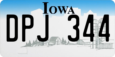 IA license plate DPJ344