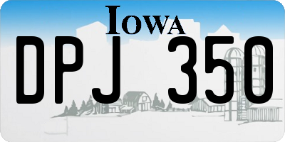 IA license plate DPJ350