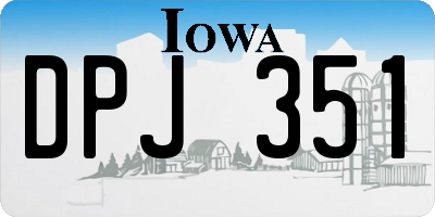 IA license plate DPJ351