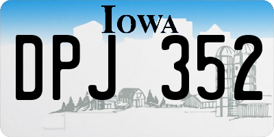 IA license plate DPJ352