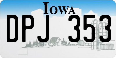IA license plate DPJ353
