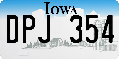 IA license plate DPJ354