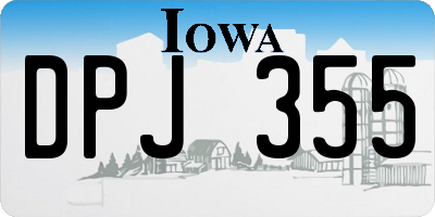 IA license plate DPJ355