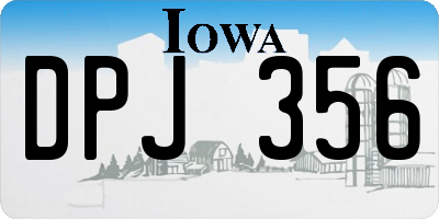 IA license plate DPJ356
