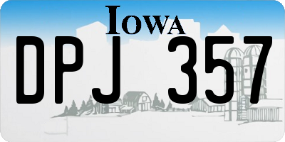 IA license plate DPJ357
