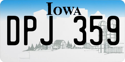 IA license plate DPJ359