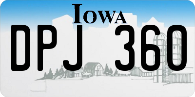 IA license plate DPJ360