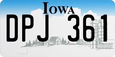 IA license plate DPJ361
