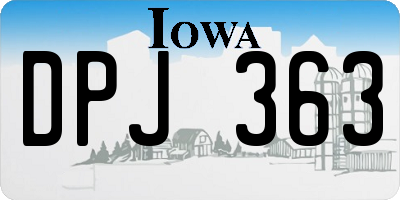 IA license plate DPJ363