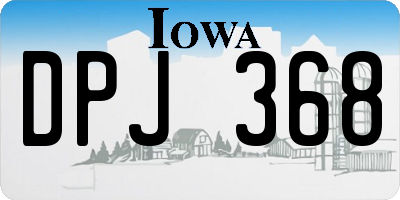 IA license plate DPJ368