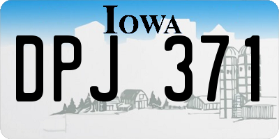 IA license plate DPJ371