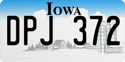 IA license plate DPJ372