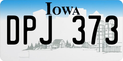 IA license plate DPJ373