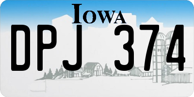 IA license plate DPJ374