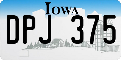 IA license plate DPJ375