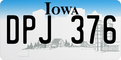 IA license plate DPJ376