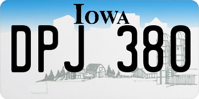 IA license plate DPJ380