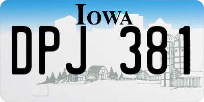 IA license plate DPJ381