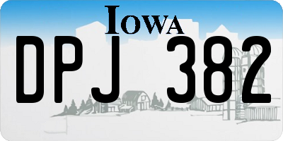 IA license plate DPJ382