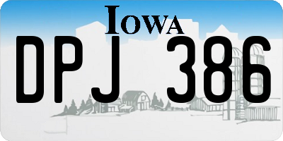 IA license plate DPJ386