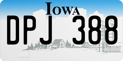 IA license plate DPJ388