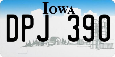 IA license plate DPJ390