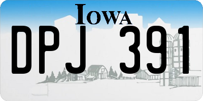 IA license plate DPJ391